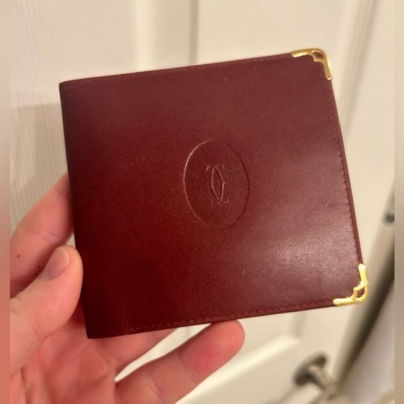 Cartier Other - SOLD Vintage Cartier Red Leather Bifold Wallet